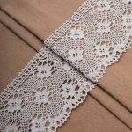 Кружево вязаное (тесьма) широкое 125 мм / 25 метров, хлопок, рис. 125.01.038, лен, С3749Г17