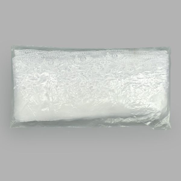 Кружево капроновое широкое 110 мм / 13.71 м, 0574-5001, цв.белый