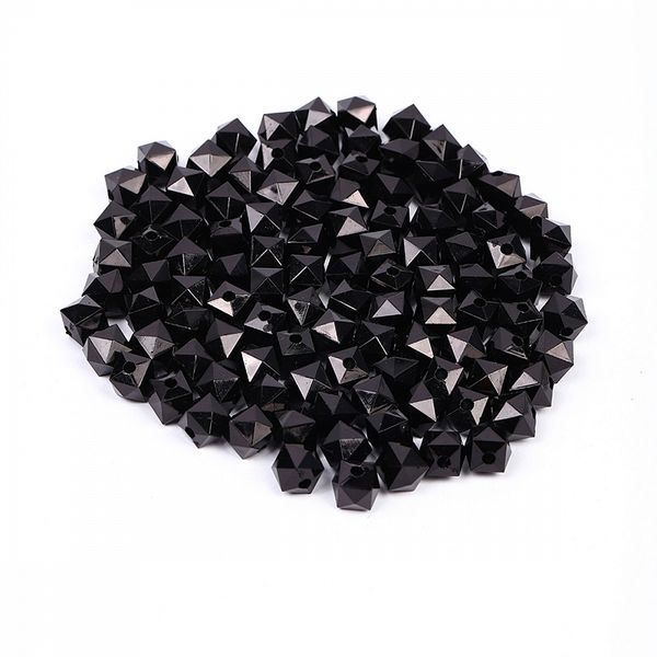 Бусины акриловые ⌀10 мм, 500 г, MG.3246-002, 002 черный