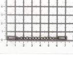 Вешалка-цепочка для одежды 70х5 мм, металл, титан цв.07-2, 10 шт, ГДЖ1514