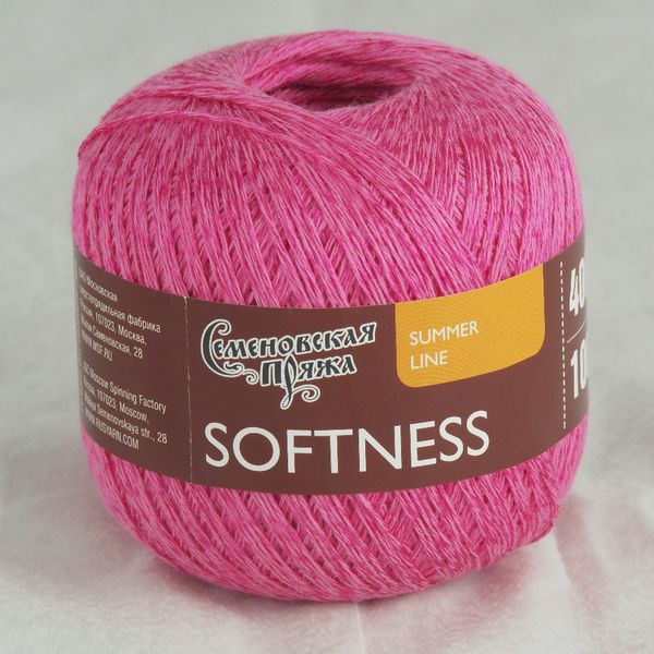 Пряжа Семеновская Softness Нежность / уп.5 мот. по 100г, 400м, 30158 флоксх1