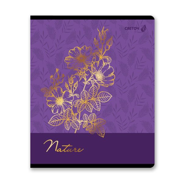 Тетрадь ученическая общая, тиснение золотой фольгой, A5 48 л. на скобе 65 г/м², белизна 100% 10 шт клетка, 01514 Золотые моменты, Светоч Т199