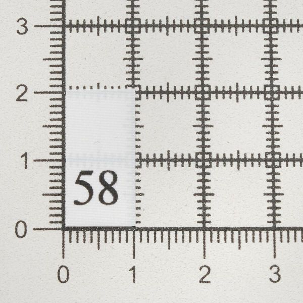 Этикетка-размерник, белый, 10х20 мм, 100 шт, 58