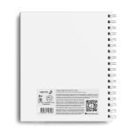 Тетрадь общая с пластиковой обложкой, 500 мкм, тиснение серебряной фольгой, A5 96 л. на гребне 65 г/м², белизна 100% 4 шт клетка, 01931 Пурпурная, Светоч ТЕТ96-001