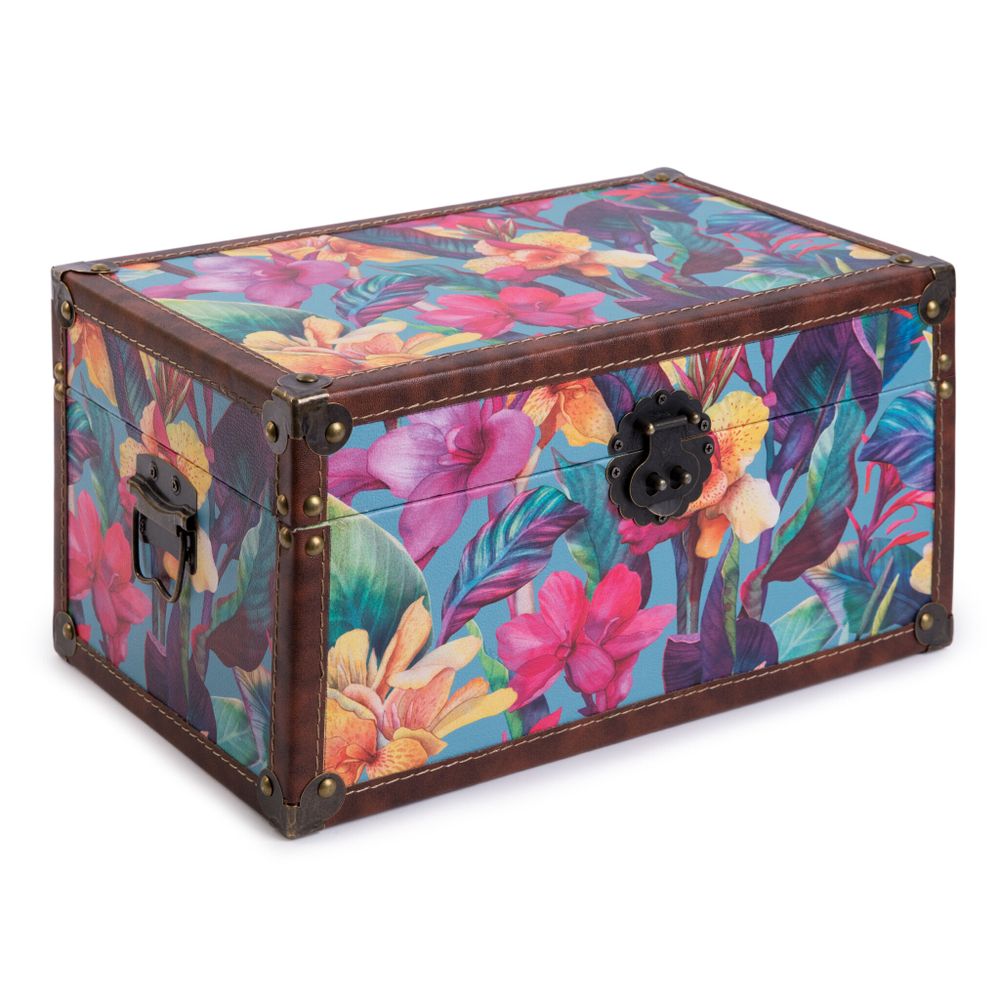 Шкатулка декоративная сундучок 35х21х19 см, 018 Красота орхидей, Gamma DBK-03