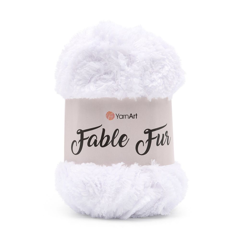 Пряжа YarnArt (ЯрнАрт) Fable Fur / уп.5 мот. по 100 г, 100м, 965 белоснежный /TOS/