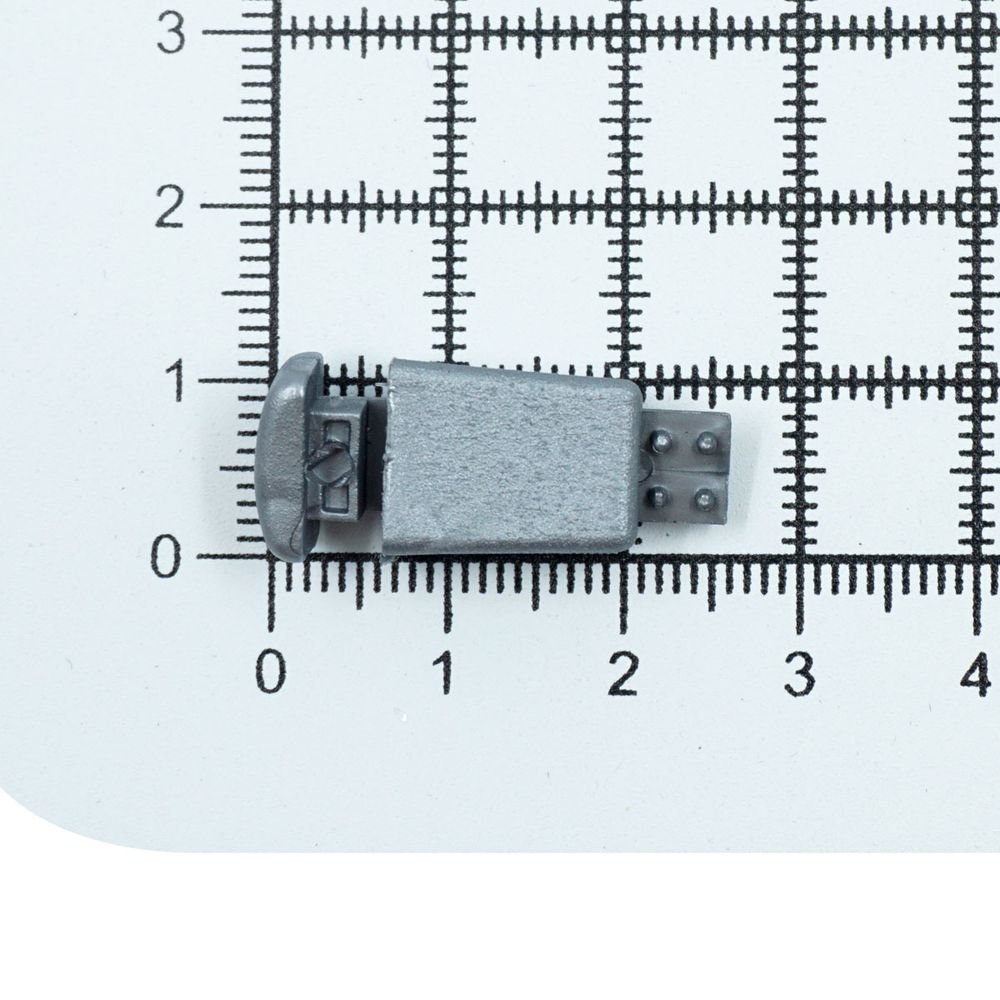 Наконечник для шнура пластик 17х11 мм, ПП, серебро, 100 шт