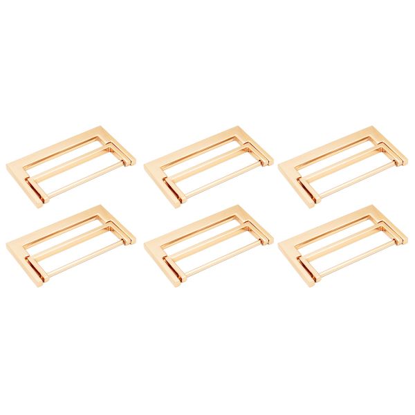 Пряжка прямоугольная 40 мм, металл (Gold Золото), МТ_1871, 6 шт