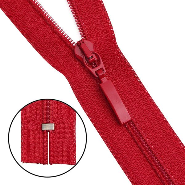 Молния спираль (витая) Arta Т5 (5 мм) 1 зам., н/раз., 18 см, цв. 519 красный, уп.10 шт