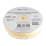 Лента капроновая (органза) гофрированная 25.0 мм / 22.5 метров, 003 бл. кремовый, Blitz ORC-25