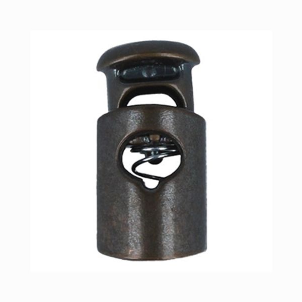 Фиксатор (зажим) для шнура пластик 1 отв., ⌀3.0 мм, 72 шт, 06 т.бронза, Micron A 1152