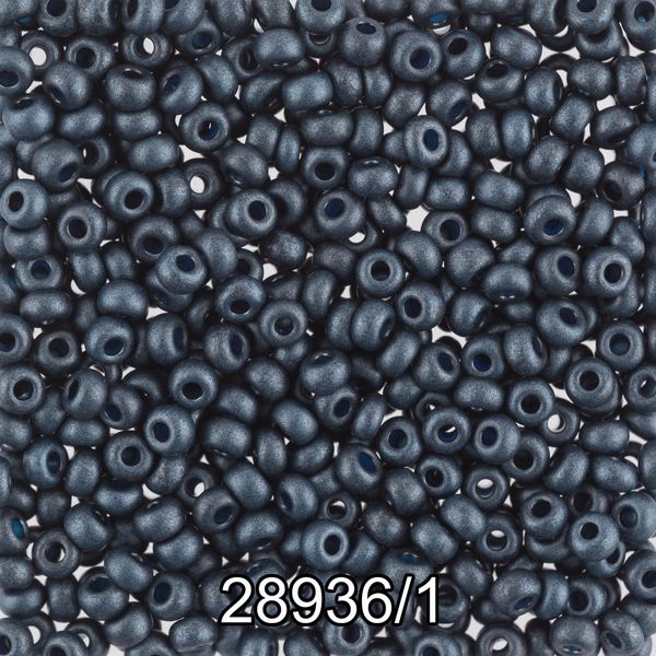 Бисер Preciosa 10/0 (2.3 мм), 500 г, 28936/1 (Ф447) т.синий мат.