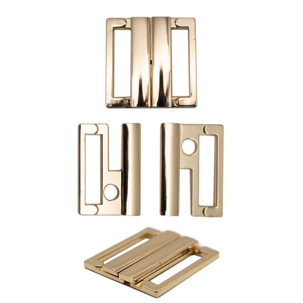 Застежки для купальника (бикини) металл 20 мм, 2 шт, золото, Arta, GYZA20