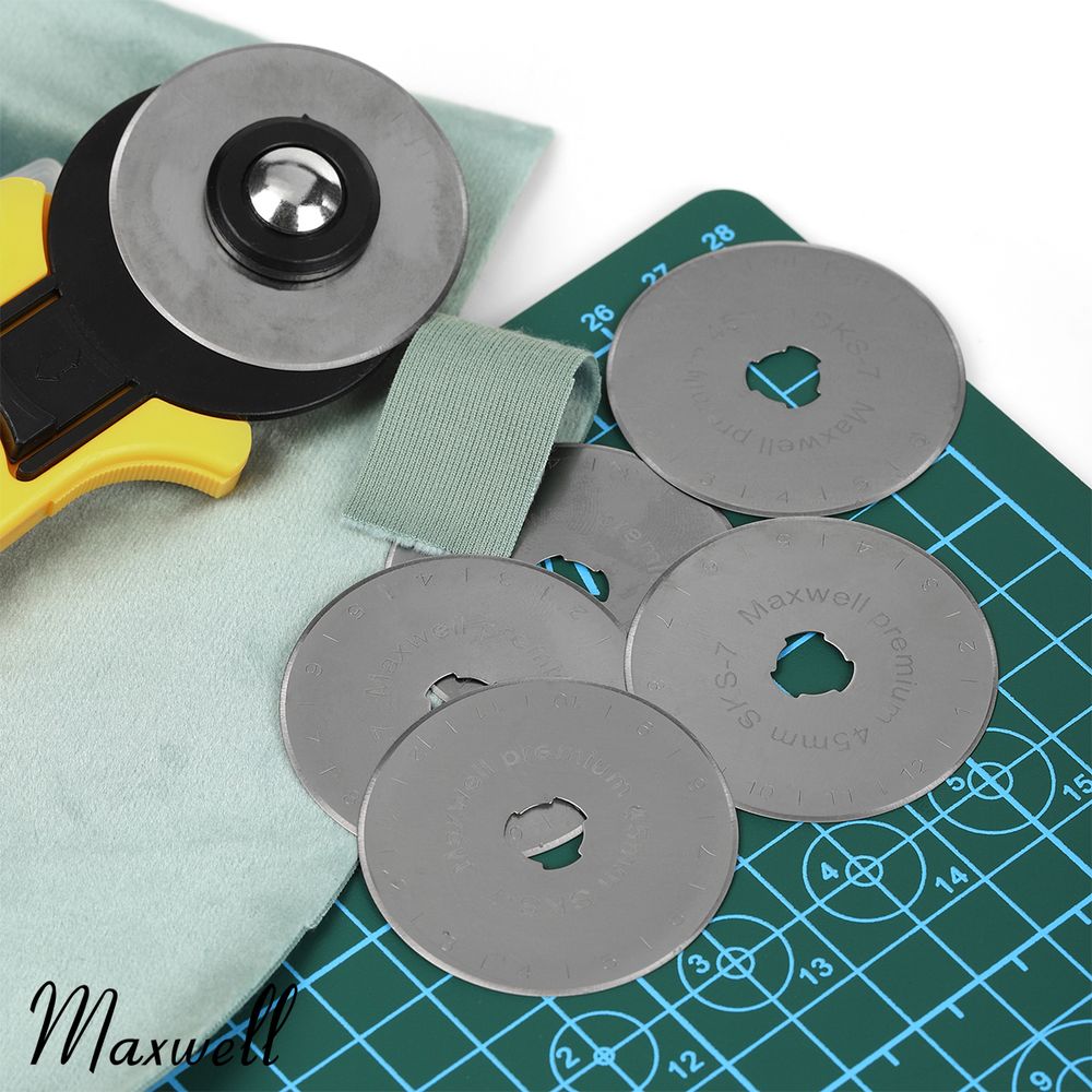 Лезвие для роликового раскройного ножа d45мм Maxwell premium RB-45, 5 шт