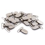Клипса для подтяжек гладкая 30.0 мм, сталь (никель), 20 шт