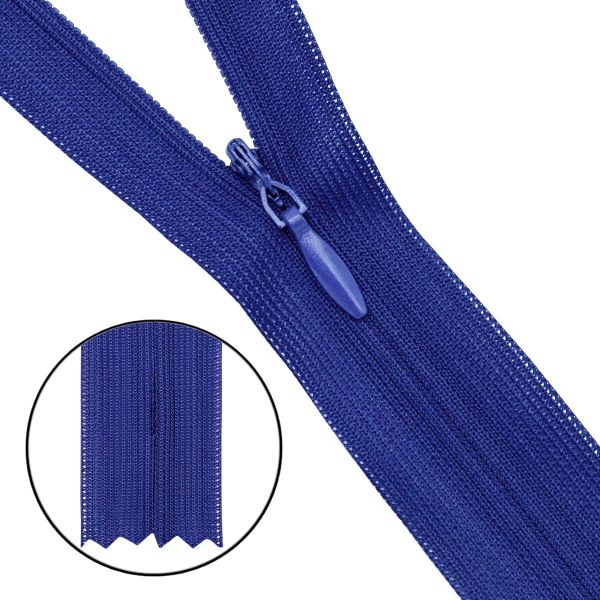 Молния потайная (скрытая) Т3 (3 мм) 1 зам., н/раз., 50 см, нейлон, F223 электрик, 10 шт