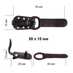 Крючок шубный TBY 50 мм, TBY-0122, цв. F304 коричневый темный уп. 6 шт