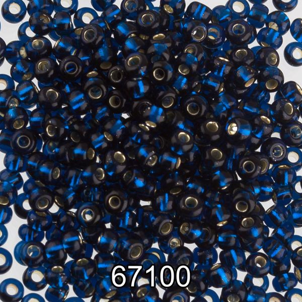 Бисер Preciosa 10/0 (2.3 мм), 500 г, 67100 (Ф165) т.голубой