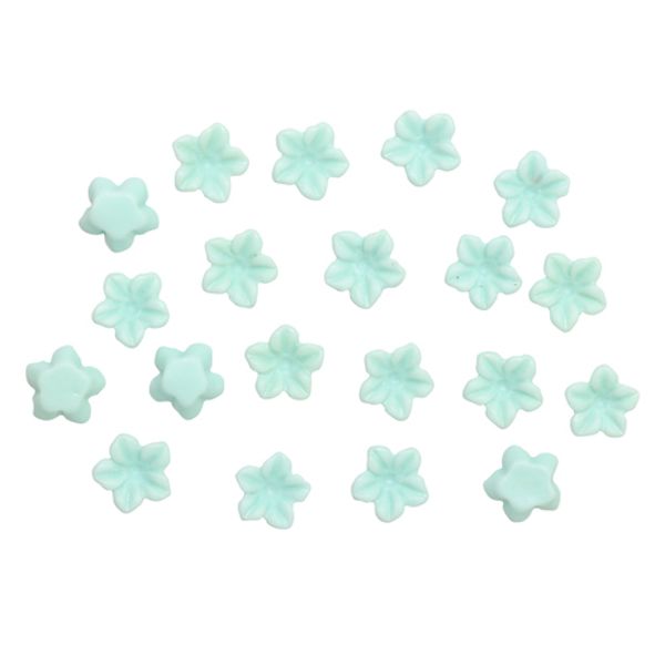 Цветочки для скрапбукинга, 6 мм, 20 шт в упак, светло-зеленый