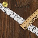 Кружево вязаное (тесьма) 19 мм / 10 метров, 5816 Тонкая нить цв.02 белый, Kruzhevo