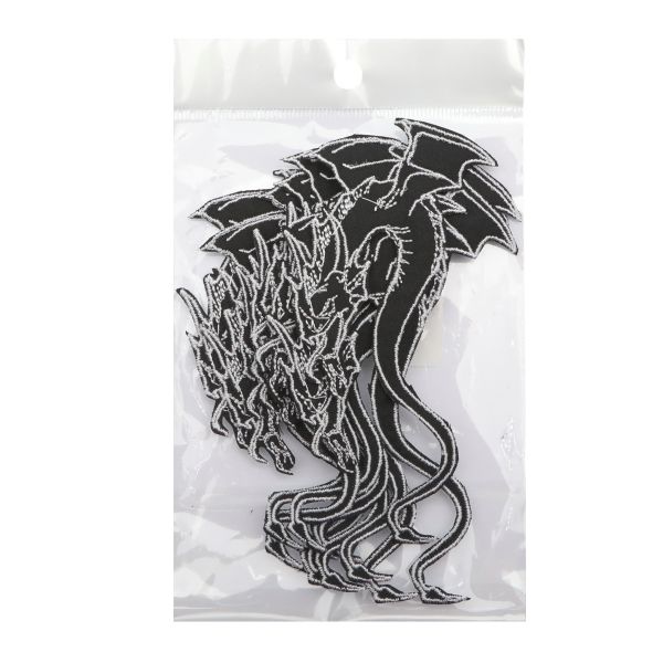 Термоаппликация Дракон, черно-белый, 67х120мм (10 шт), 912