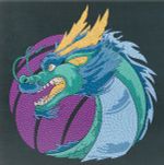 Алмазная (кристальная) мозаика Фрея, постер Китайский дракон, 30х30 см