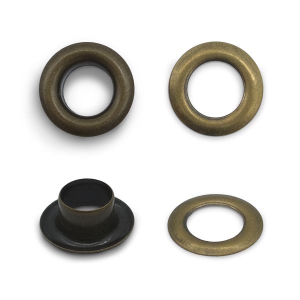 Люверсы металл ⌀_5.0 мм (внутр.), латунь, 100 шт, BIG