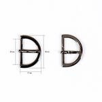 Пряжка 20мм. чер/никель, 10 шт /TOS/