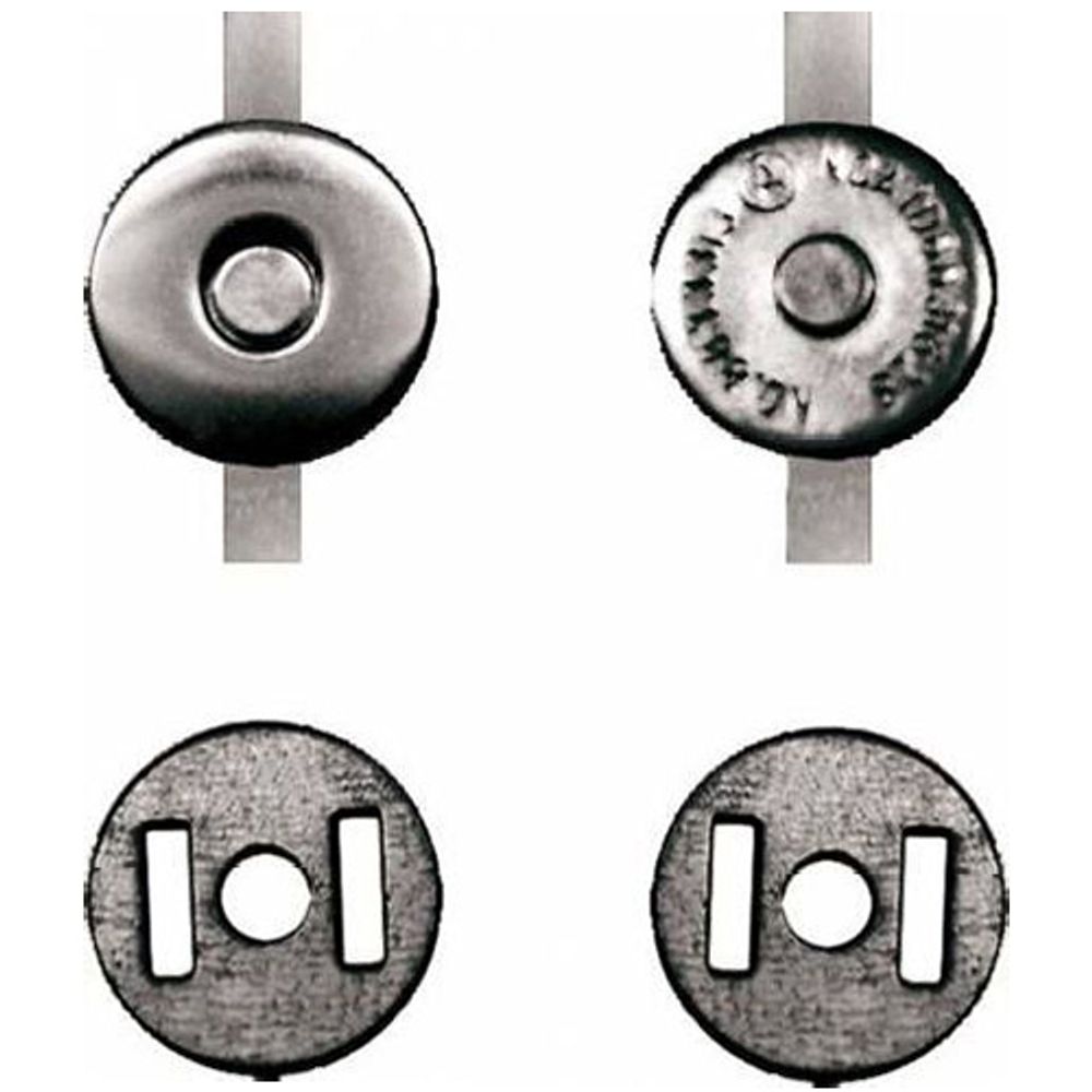 Кнопка магнитная 14мм (черный никель), 0326-1006, 20 шт