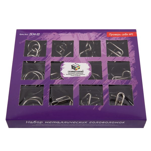 Набор металлических головоломок, 1 шт, Проверь себя №1 24 элемент, Delfbrick DLM-53