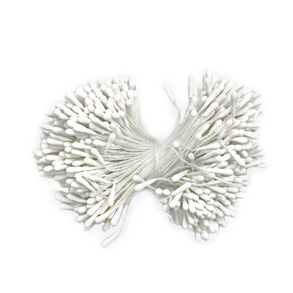 Тычинки для искусственных цветов 6см (белый)