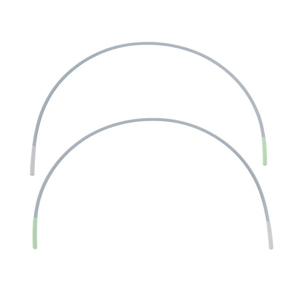 Косточки для бюстгальтера (каркасы) металл 208 мм, белый, 4 шт
