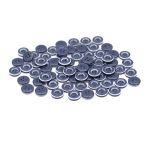 Пуговицы 4 прокола 17L (10,5мм), пластик (col.C т.синий с белой полосой), 72 шт, CN 2805