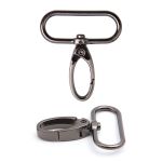 Карабин металл 38.0 мм (49х44 мм), чер.никель, ГУ12849, 4 шт