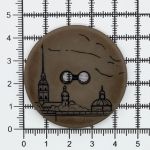 Пуговицы 2 прокола (3.02-1267-45)"Санкт-Петербург" (кора), 20 шт