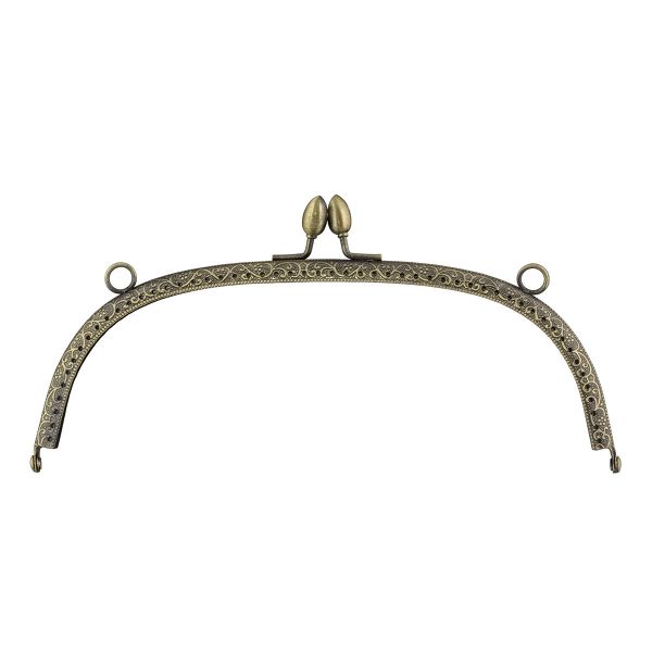 Застежка для сумки фермуар 20.5х7.5 см, 5 шт, 02 под состаренную бронзу, Gamma FER-09