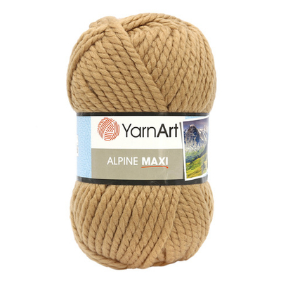 Пряжа YarnArt (ЯрнАрт) Alpine Maxi / уп.2 мот. по 250 г, 105м, 666 бежевый