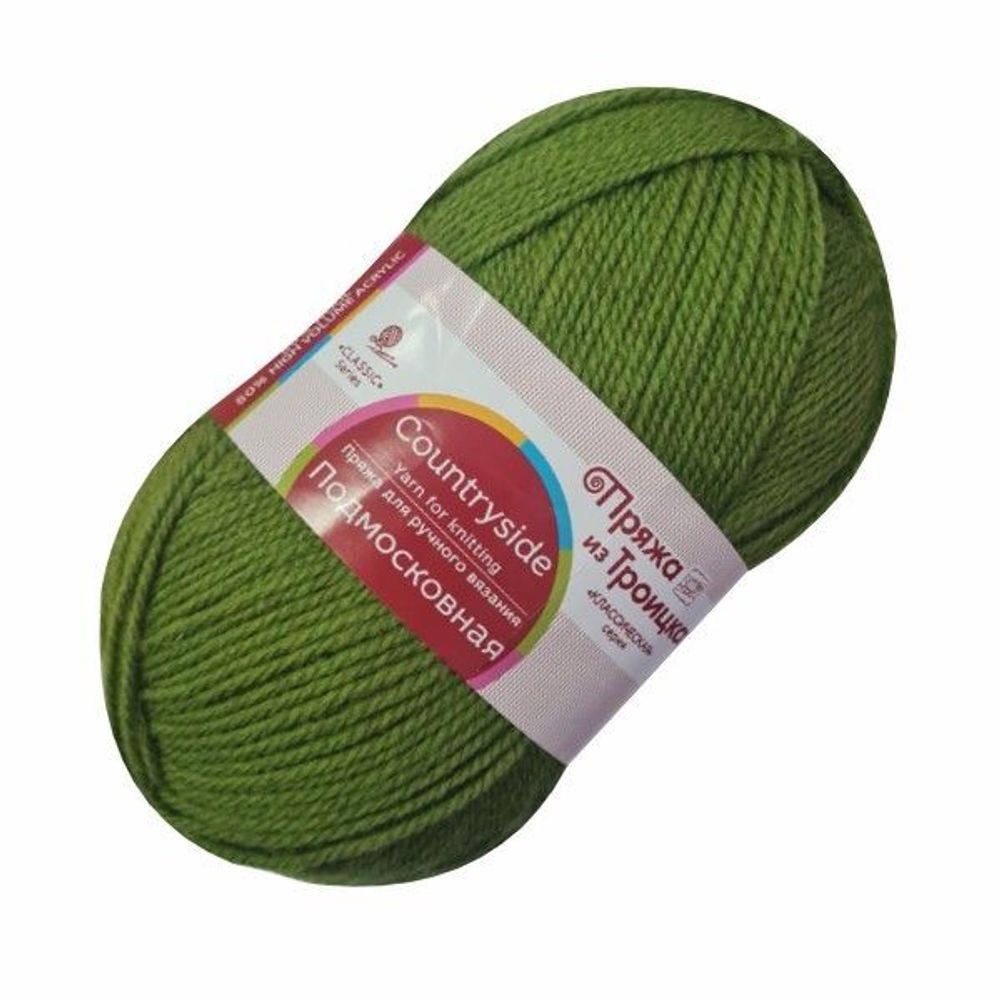 Пряжа Троицкая Подмосковная / уп.10 мот. по 100 г, 250 м, 0119 горох
