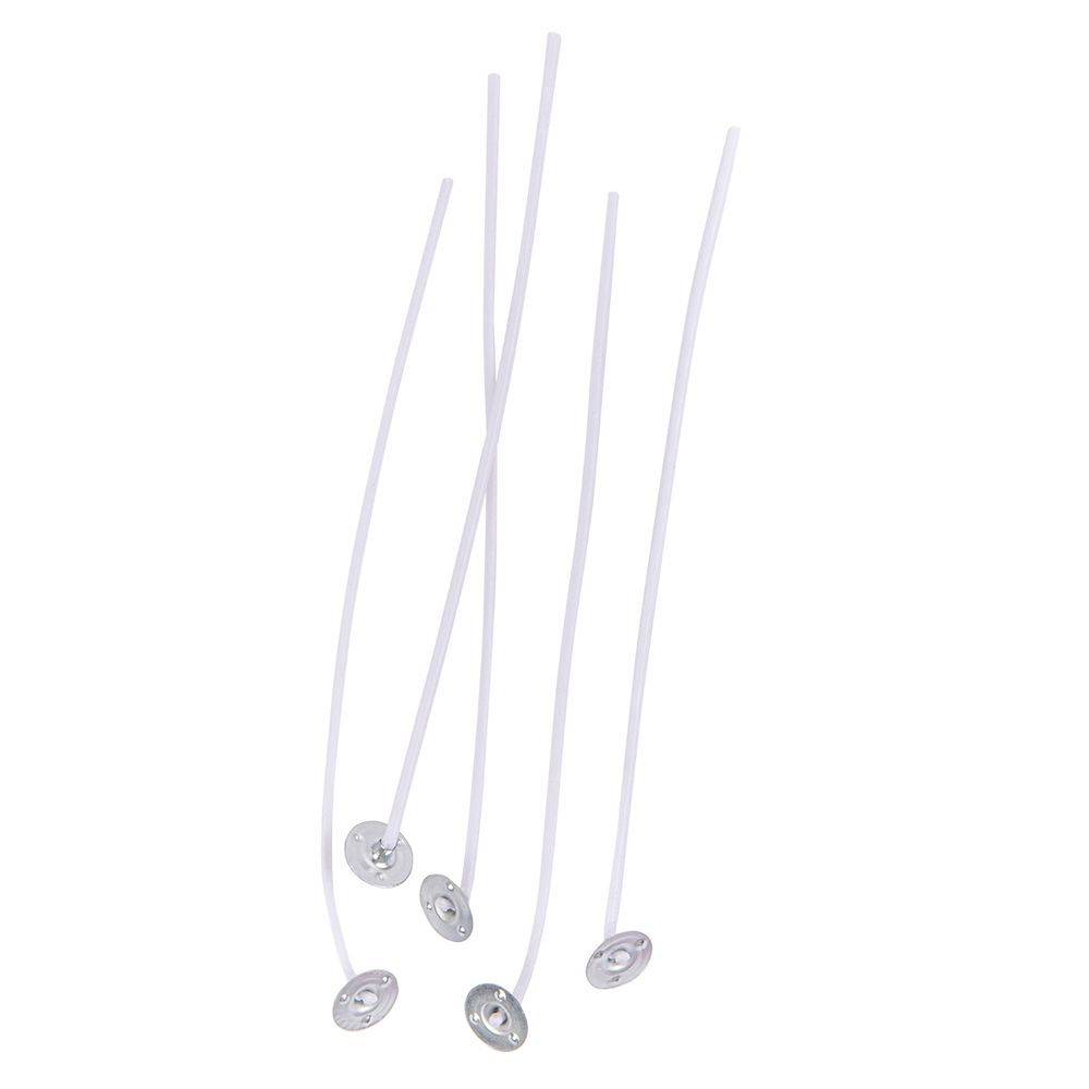 Фитили пропарафиненные с держателями 14 см, 5 шт, Love2art WICKS-02