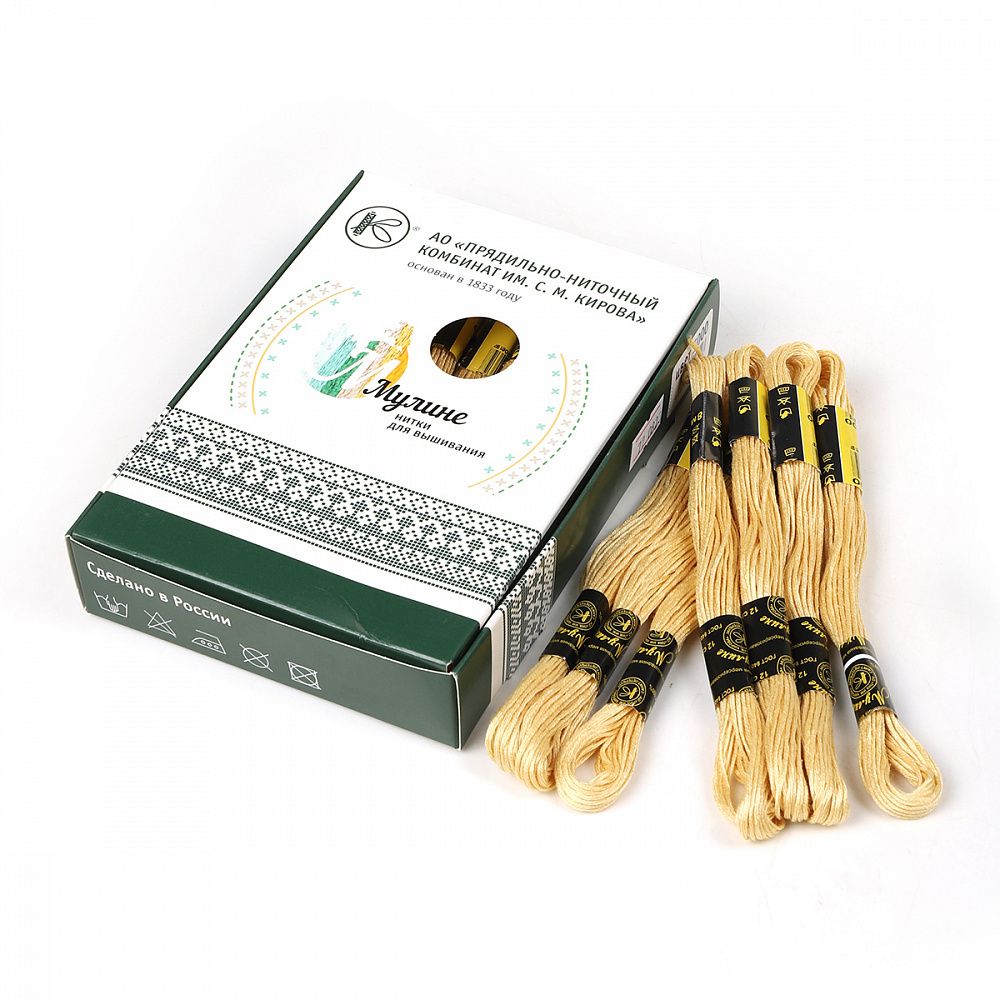 Мулине ПНК им.Кирова цв.5000 бежевый, 24 мотка по 8 метров