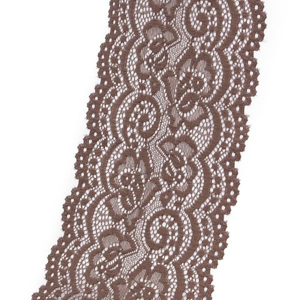 Кружево эластичное (стрейч) 100 мм / 13.71 метров, C072 шиншилла