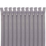 Молния спираль (витая) Т3 (3 мм) 1 зам., н/раз., 20 см, автомат, сер, 30095, 10 шт