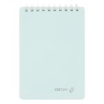 Блокнот с пластиковой обложкой, тиснение серебряной фольгой, 500 мкр, на гребне, A6 60 л., 4 шт, клетка, Бирюза 01043, Светоч 60Б31