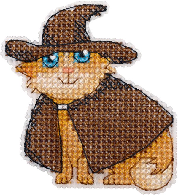 Набор для вышивания Klart 8-556, Магниты. Кошачий карнавал, 7.5х6 см