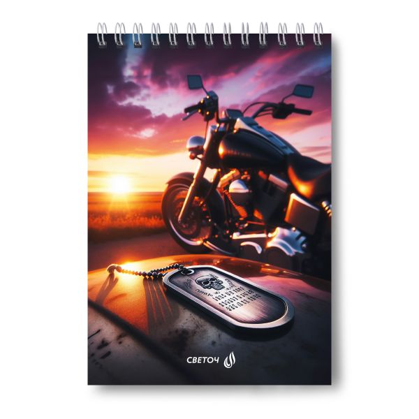 Блокнот на гребне A5 80 л., 4 шт, клетка, Прогулки под луной 01237, Светоч Б126