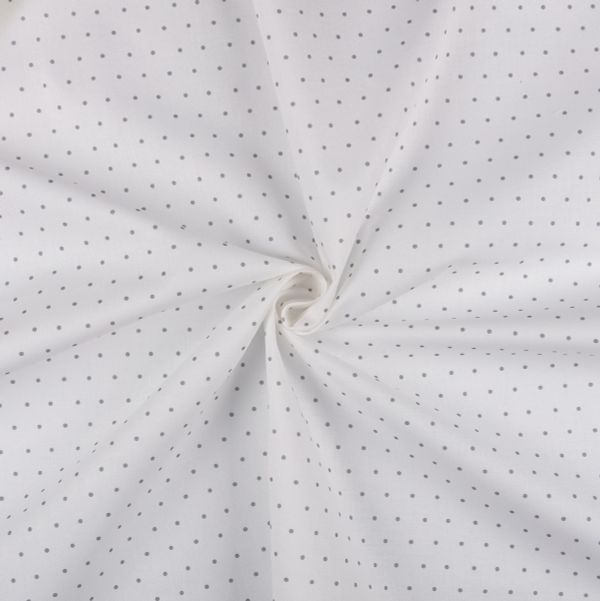 Ткань для пэчворка Peppy Бабушкин сундучок 100х112 см, 140±5 г/м², БС-53 горох белый