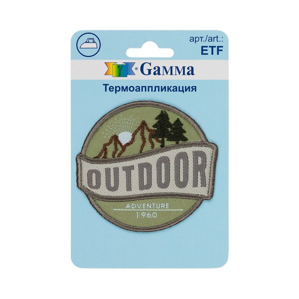 Термоаппликация №02, 1 шт, 01-228 OUTDOOR 5.8х6.3 см, Gamma ETF
