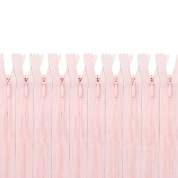 Молния потайная (скрытая) Т3 (3 мм) 1 зам., н/раз., 50 см, неж.роз. 31303 / 50, 10 шт