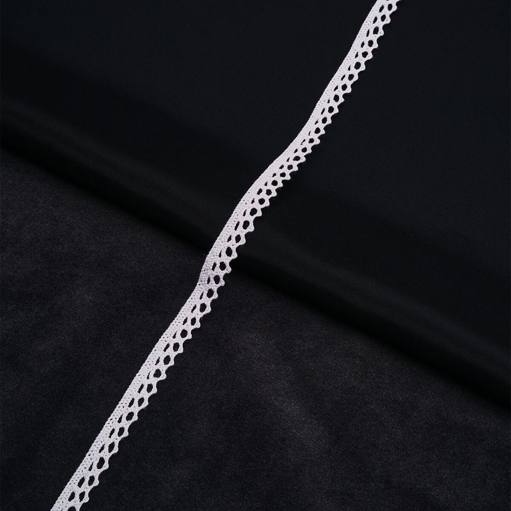 Кружево вязаное (тесьма) 10 мм / 13.72 метра, хлопок, белый, 3AR3335