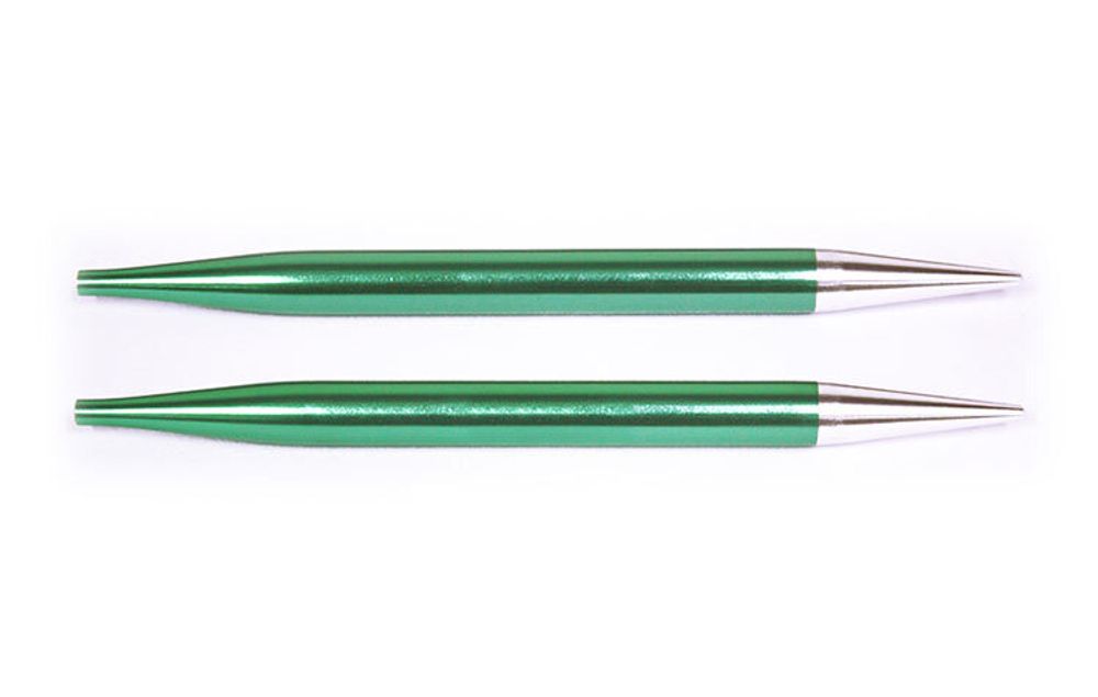 Спицы съемные Knit Pro Zing 8 мм, для длины тросика 28-126 см, алюминий, изумрудный 2 шт, 47510